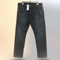 Men's Slim Fit Black Enzyme Wash Denim Jeans
